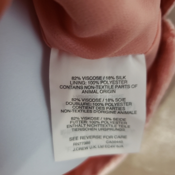 NWOT J Crew pink silk velvet blouse tank top Womens Small - Picture 6 of 7